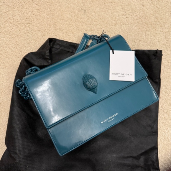 Kurt Geiger London Shoreditch Crossbody Bag Teal - Picture 8 of 10